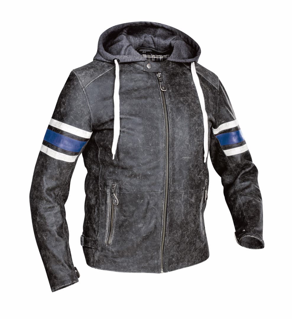 Jacke VINTAGE HOODYLEATHER used black/blue 58