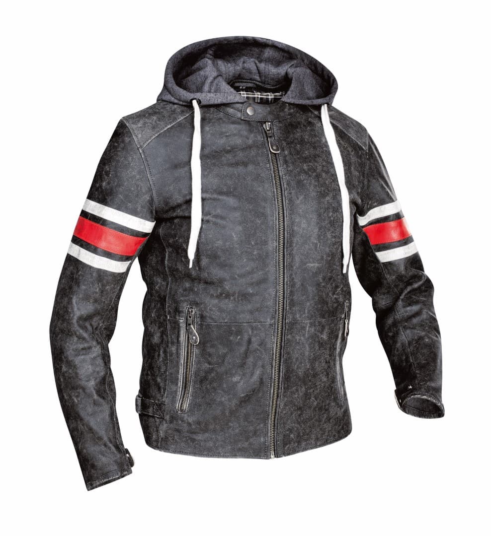 Jacke VINTAGE HOODYLEATHER used black/red 58