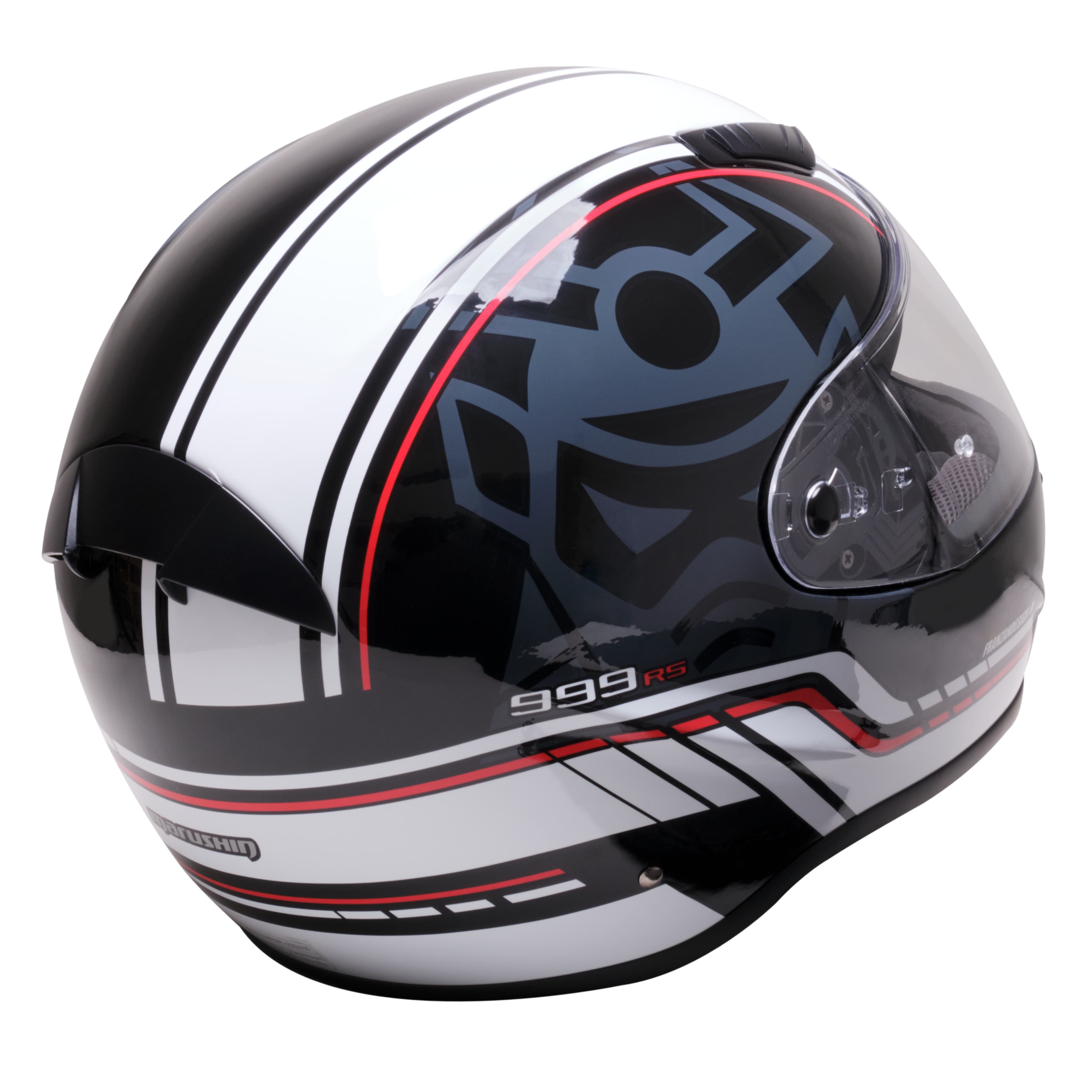 Marushin FullFace 999 RS Comfort, Laser white / red S
