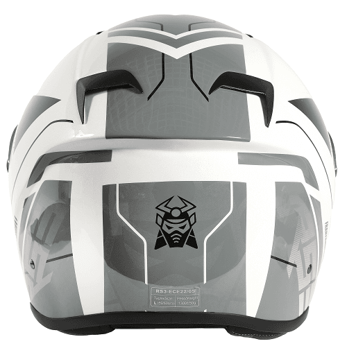 Marushin FullFace RS3, Techno white/grey M