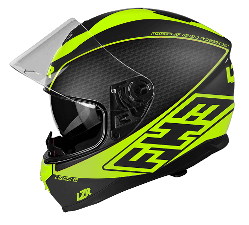 LZR FullFace FH3 Fighter Black - Yellow Fluo - Matt / S
