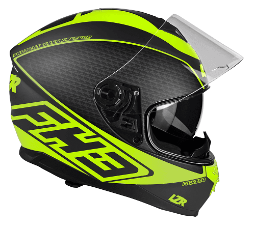 LZR FullFace FH3 Fighter Black - Yellow Fluo - Matt / S