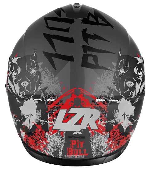 LZR FullFace FH3 Pitbull 3 Black - Red - White - Matt / S