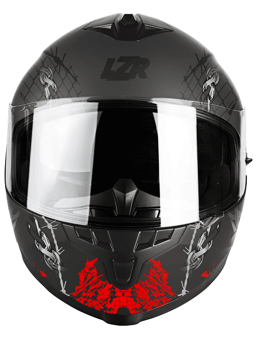 LZR FullFace FH3 Pitbull 3 Black - Red - White - Matt / S